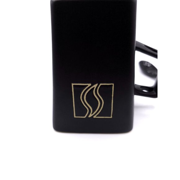 Black & Yellow Disaronno Ceramic Square Coffee Mug With Spoon Holder - Picture 6 of 7